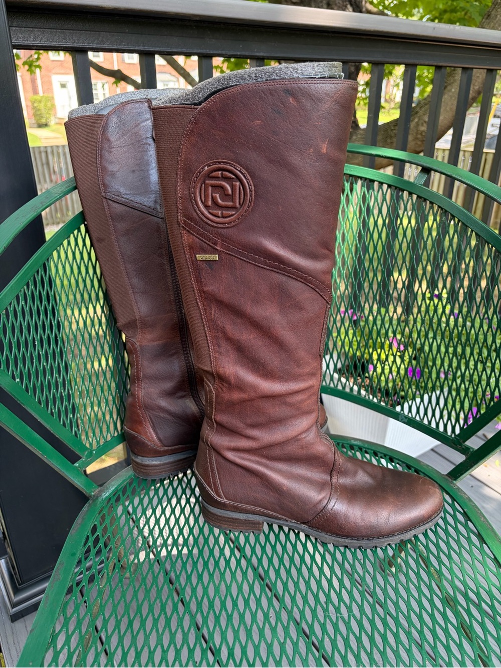 Rockport Brown Leather Knee-High Riding Boots